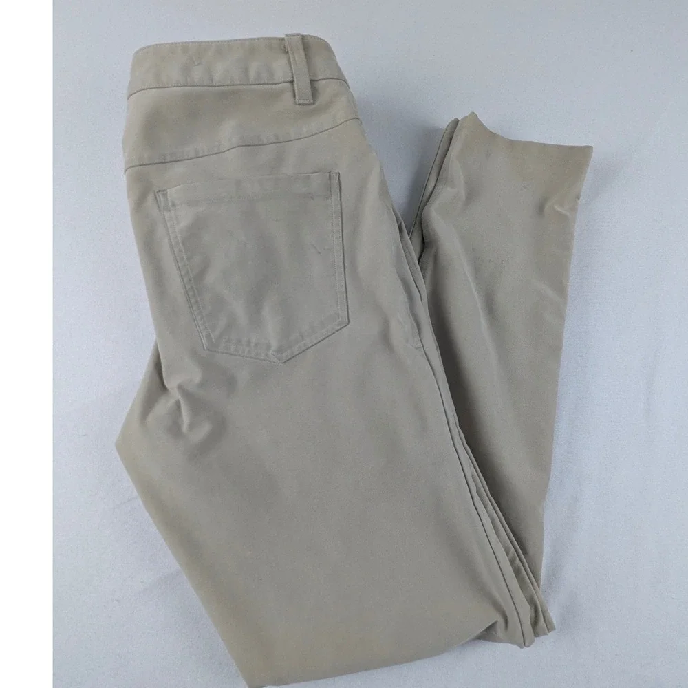 Lululemon ABC Pants Mens 35x31 Tan Khaki Straight Leg 5-Pocket Technical Stretch